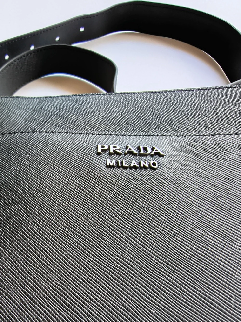 Prada Black Saffiano Leather Messenger Crossbody